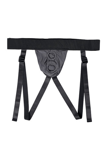 Gender X - Double Rider Dual Toy Strap-On Harness - Grey/Black - Stag Shop
