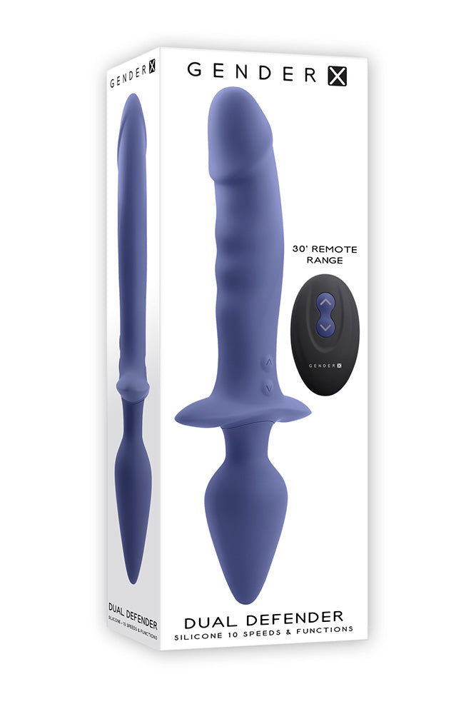 Gender X - Dual Defender Double Ended Vibrator - Purple - Stag Shop