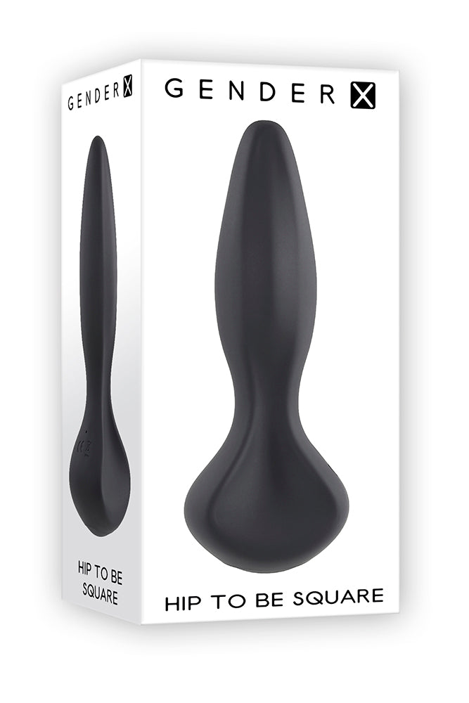 Gender X - Hip To Be Square Vibrating Anal Plug - Black - Stag Shop