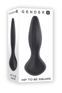 Thumbnail for Gender X - Hip To Be Square Vibrating Anal Plug - Black - Stag Shop