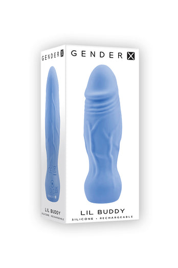 Gender X - Lil Buddy Phallic Bullet Vibrator - Blue - Stag Shop