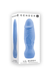 Thumbnail for Gender X - Lil Buddy Phallic Bullet Vibrator - Blue - Stag Shop