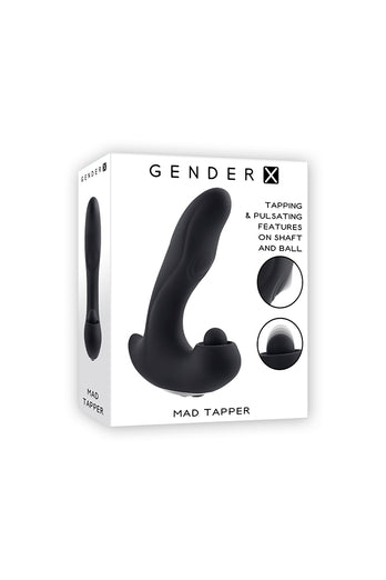 Gender X - Mad Tapper Double Tapping & Vibrating Prostate Massager - Black - Stag Shop