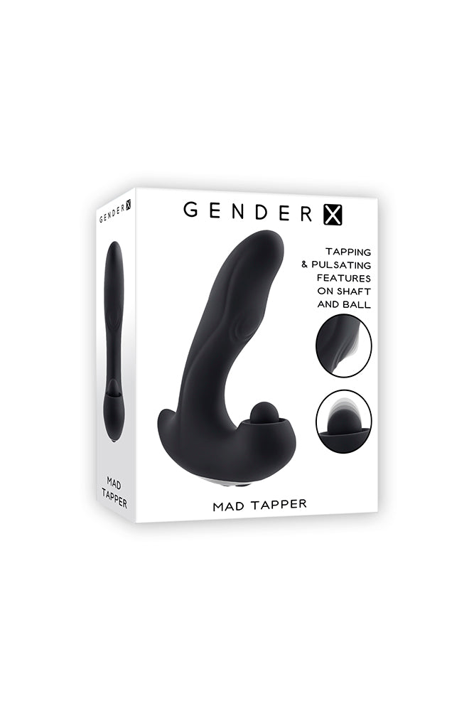 Gender X - Mad Tapper Double Tapping & Vibrating Prostate Massager - Black - Stag Shop