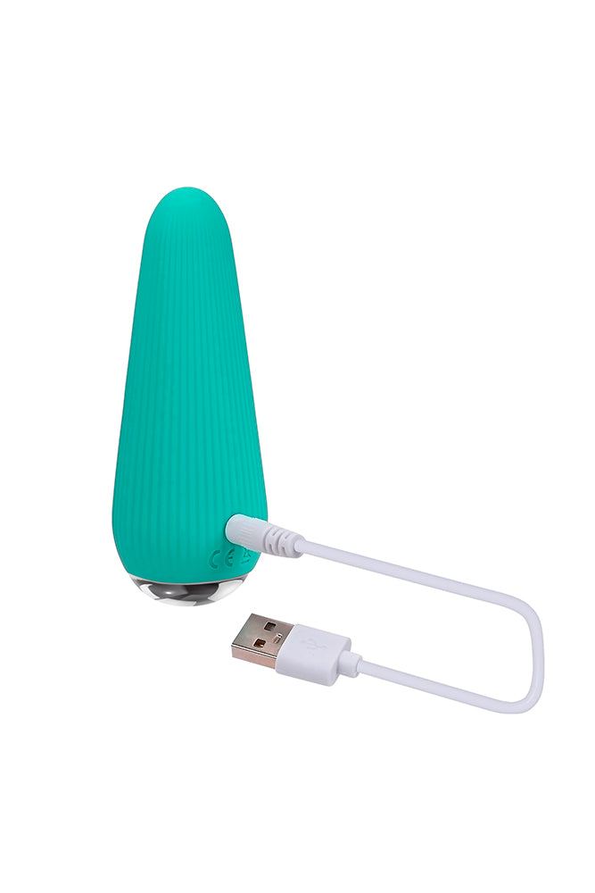 Gender X - O Cone Bullet Vibrator - Teal - Stag Shop