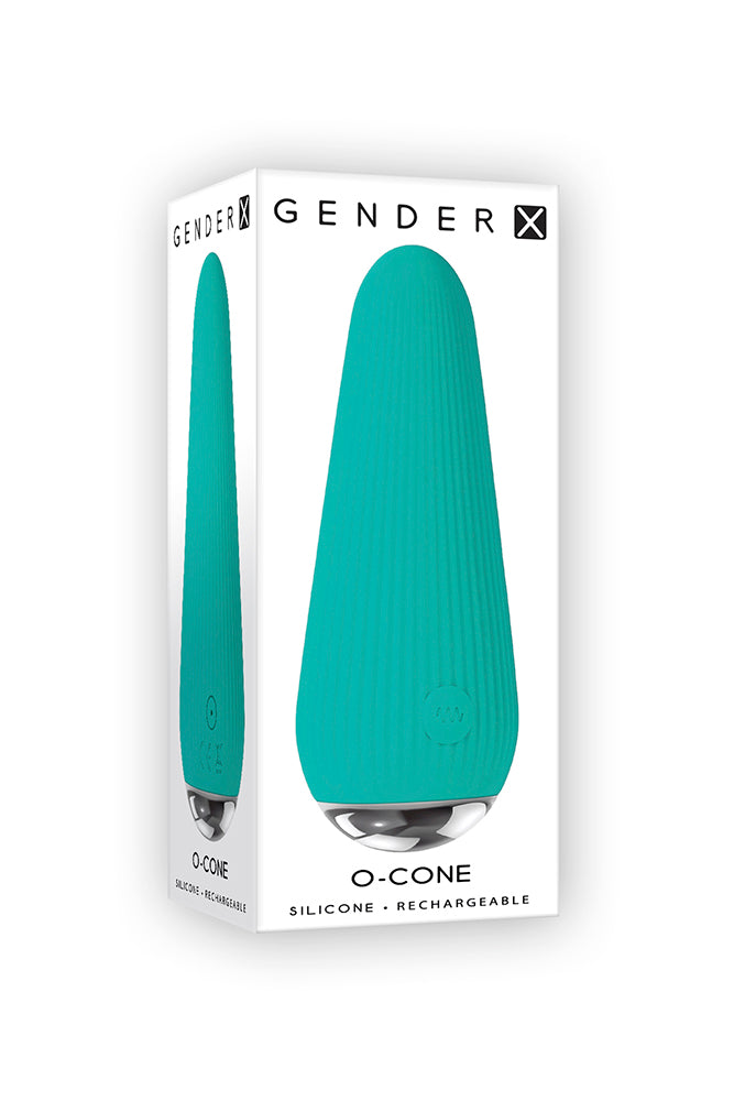 Gender X - O Cone Bullet Vibrator - Teal - Stag Shop
