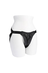 Gender X - Pleasure Harness Faux Leather Strap-On - Black - Stag Shop