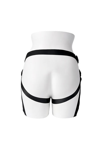 Gender X - Pleasure Harness Faux Leather Strap-On - Black - Stag Shop