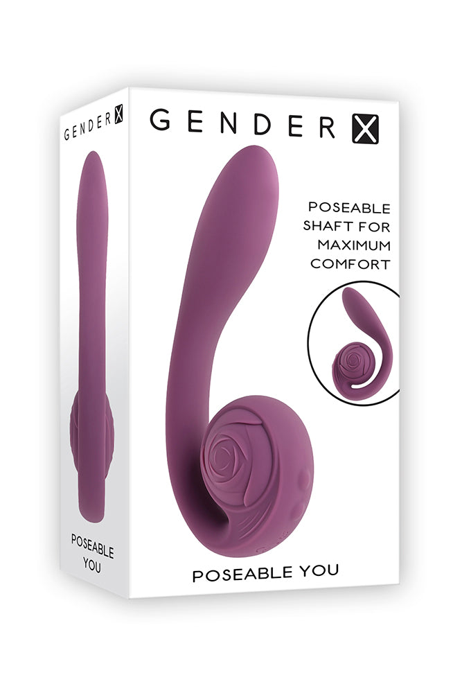 Gender X - Poseable You Dual Vibrator - Purple - Stag Shop