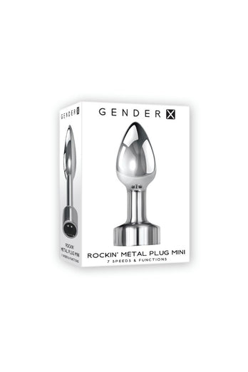 Gender X - Rockin Vibrating Metal Plug - Assorted Sizes - Silver - Stag Shop