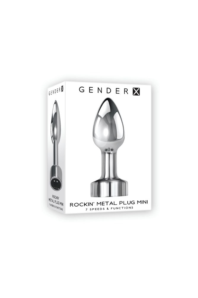 Gender X - Rockin Vibrating Metal Plug - Assorted Sizes - Silver - Stag Shop