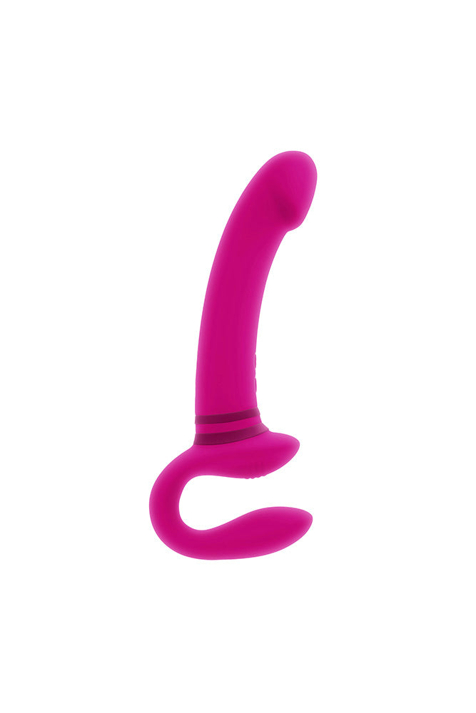 Gender X - Sharing Is Caring Vibrating Strapless Strap-On - Pink - Stag Shop