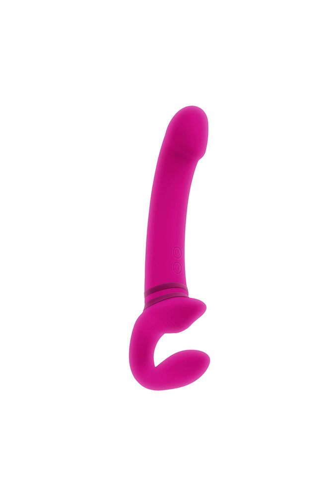 Gender X - Sharing Is Caring Vibrating Strapless Strap-On - Pink - Stag Shop
