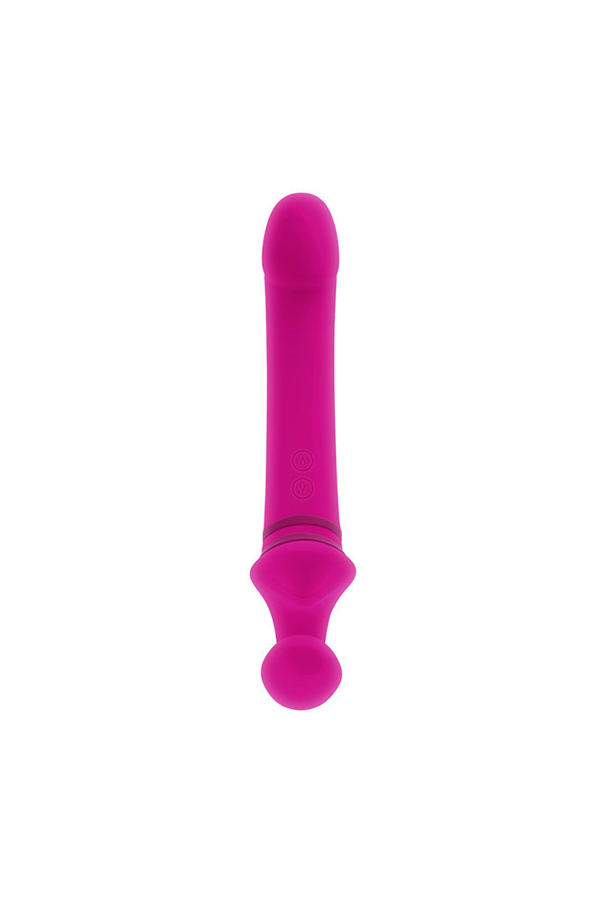 Gender X - Sharing Is Caring Vibrating Strapless Strap-On - Pink - Stag Shop