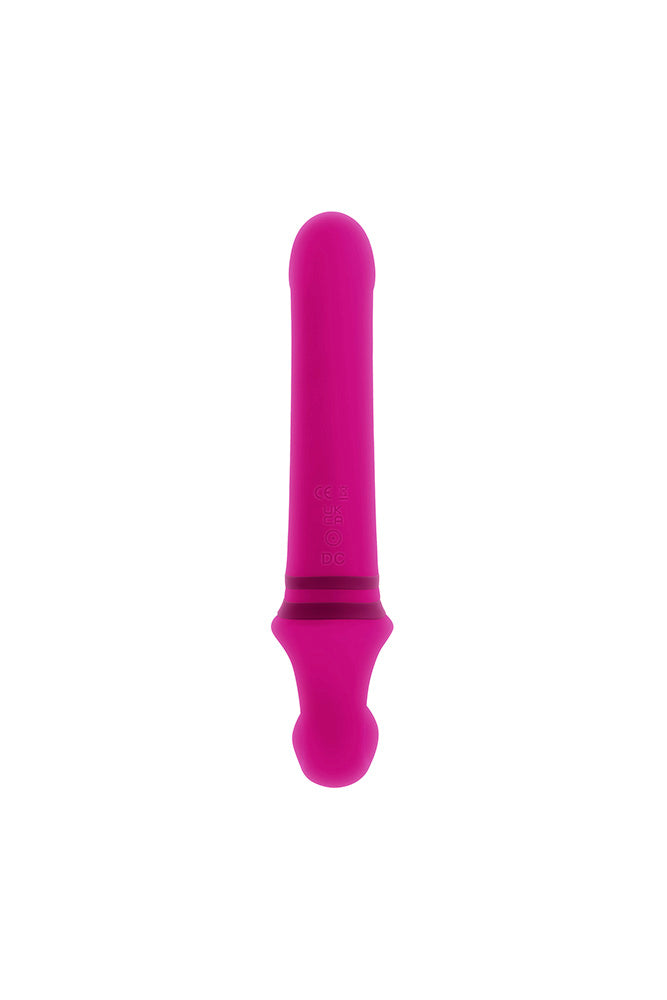 Gender X - Sharing Is Caring Vibrating Strapless Strap-On - Pink - Stag Shop