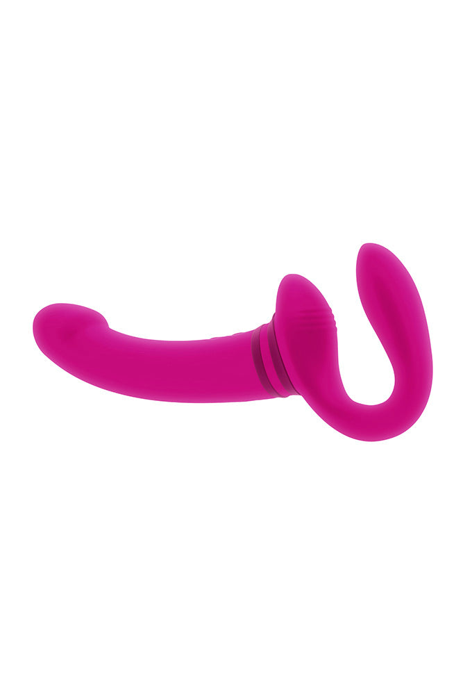 Gender X - Sharing Is Caring Vibrating Strapless Strap-On - Pink - Stag Shop