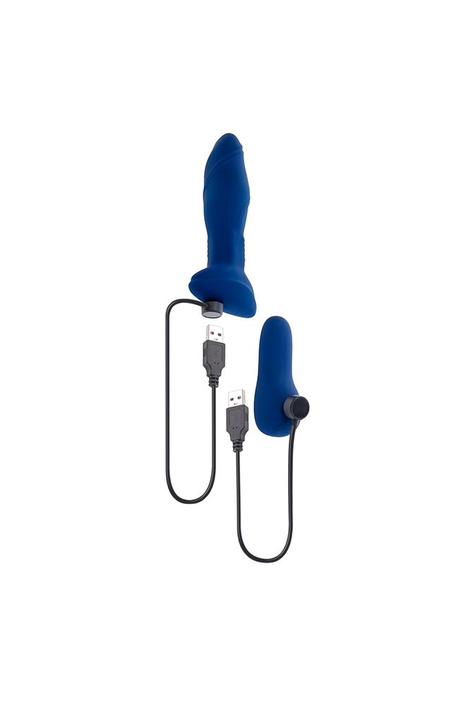 Gender X - Sway With Me Vibrating Butt Plug & Remote Control - Blue - Stag Shop