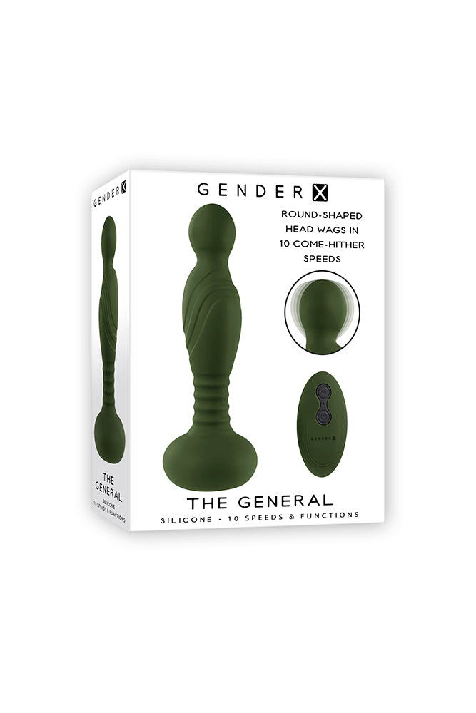 Gender X - The General G-Spot Vibrator With Come-Hither Motion - Green - Stag Shop