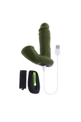Gender X - The Hunk Thrusting Remote Control Vibrator - Green - Stag Shop