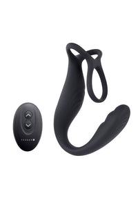 Thumbnail for Gender X - The Wrangler Vibrating Prostate Probe & Cock Ring - Black - Stag Shop