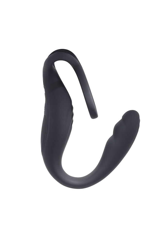 Gender X - The Wrangler Vibrating Prostate Probe & Cock Ring - Black - Stag Shop