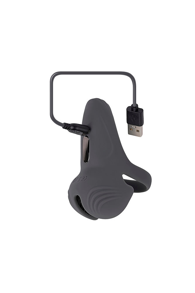 Gender X - Undercarriage Vibrating Cock Ring - Black - Stag Shop