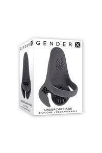 Thumbnail for Gender X - Undercarriage Vibrating Cock Ring - Black - Stag Shop