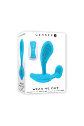 Gender X - Wear Me Out Vibrator with Remote Control - Blue - Stag Shop