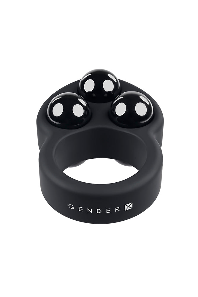 Gender X - Workout Ring Weighted Cock Ring - Black - Stag Shop