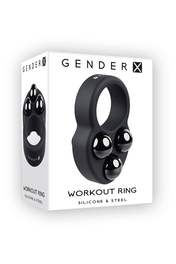 Gender X - Workout Ring Weighted Cock Ring - Black - Stag Shop