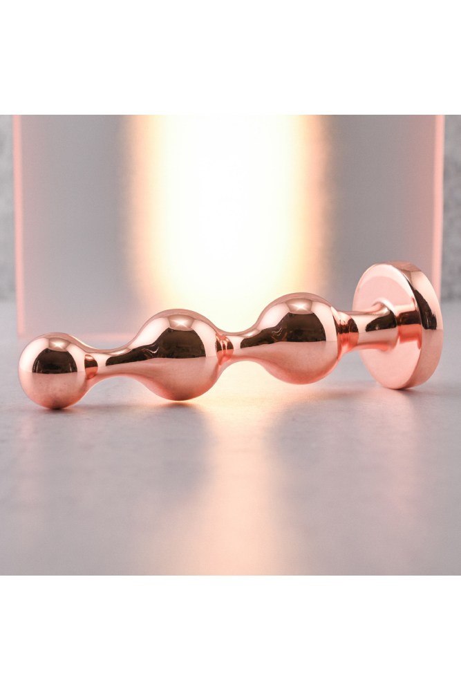 Gender X - Gold Digger Large Butt Plug - Rose Gold - Stag Shop