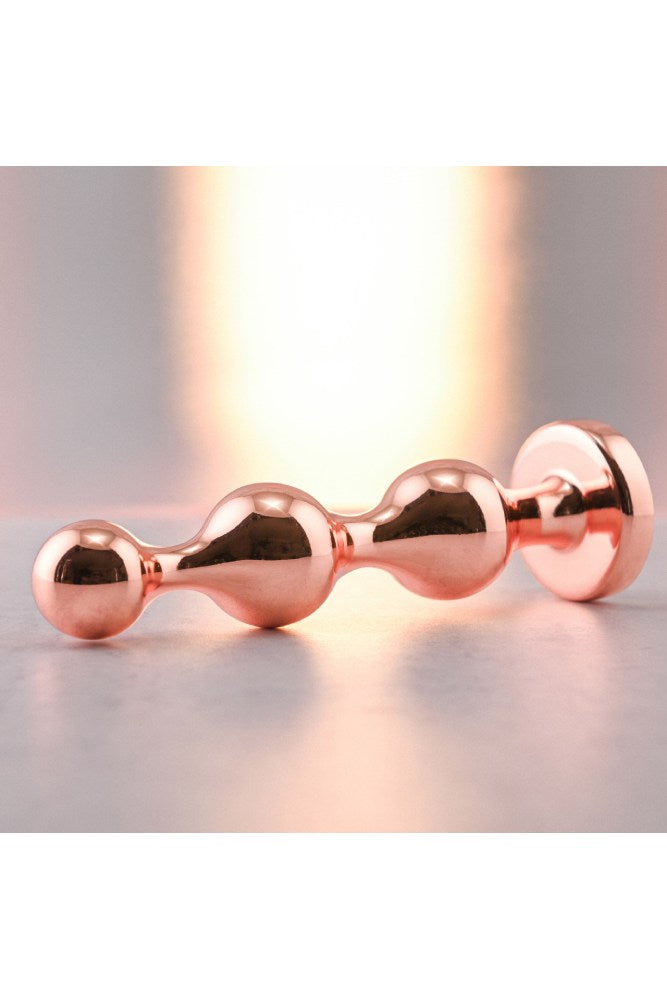 Gender X - Gold Digger Medium Butt Plug - Rose Gold - Stag Shop