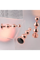Gender X - Gold Digger Butt Plug Set - Rose Gold - Stag Shop