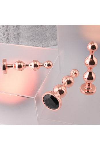 Gender X - Gold Digger Butt Plug Set - Rose Gold - Stag Shop