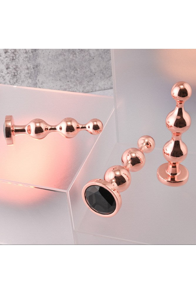 Gender X - Gold Digger Butt Plug Set - Rose Gold - Stag Shop