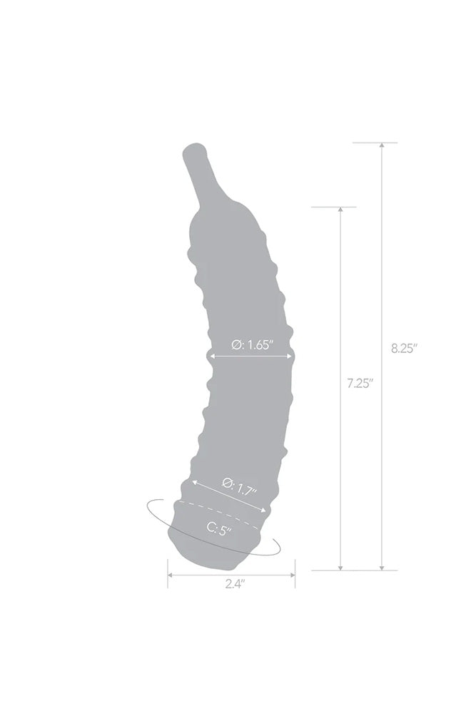 Gläs - Caressing Cucumber 8.25" Glass Dildo - Stag Shop
