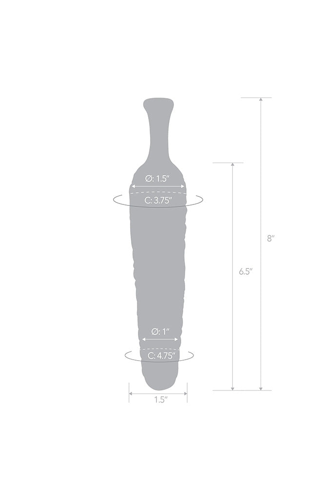 Gläs - Cornstar 8" Glass Dildo - Stag Shop