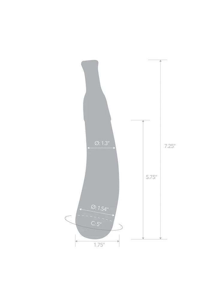 Gläs - Eggplant Ecstasy 7.25" Glass Dildo - Stag Shop