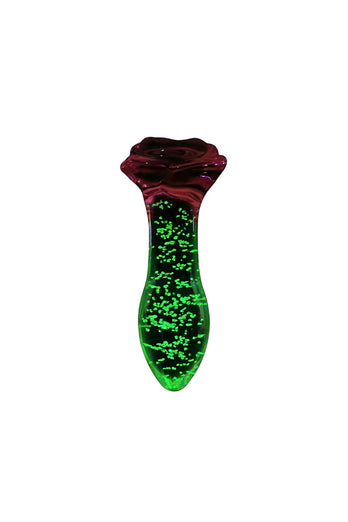 Cousins Group - Intimately GG - GG Glass Rose Anal Plug - Glow in the Dark/Pink - Stag Shop
