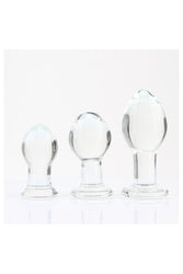 NS Novelties - 3 PC Crystal Anal Training Kit - Clear - Stag Shop
