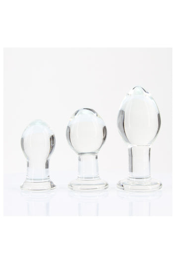 NS Novelties - 3 PC Crystal Anal Training Kit - Clear - Stag Shop