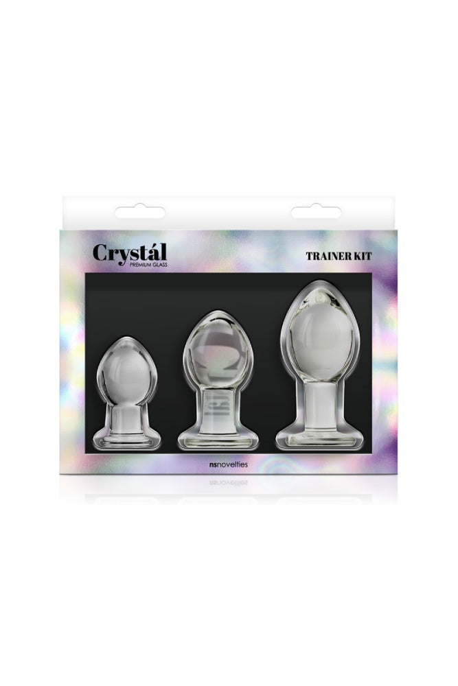 NS Novelties - 3 PC Crystal Anal Training Kit - Clear - Stag Shop