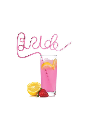 Little Genie - Glitterati Bride Silly Straw - Pink - Stag Shop