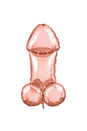 Little Genie - Glitterati Disco Penis 3ft Mylar Balloon - Rose Gold - Stag Shop