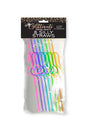 Little Genie - Glitterati Penis Silly Straws - 8pk - Stag Shop