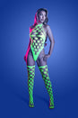 Fantasy Lingerie - Glow - Adrenaline Rhinestone Teddy & Stockings - Stag Shop