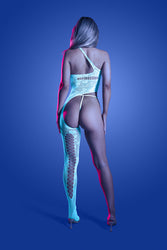 Fantasy Lingerie - Glow - Lights Get Low Asymmetrical Bodystocking & Panty - Stag Shop