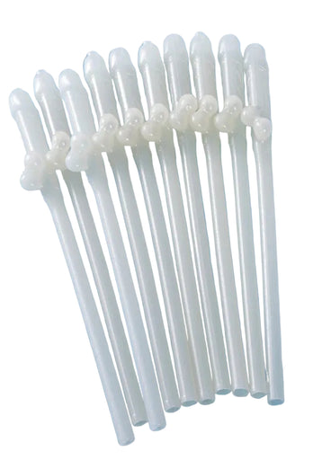 Forum Novelties - Glow in the Dark Penis Straws - 10 Pk - Stag Shop