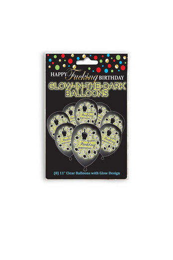 Little Genie - Happy Fucking Birthday Glow In The Dark Balloons - Stag Shop