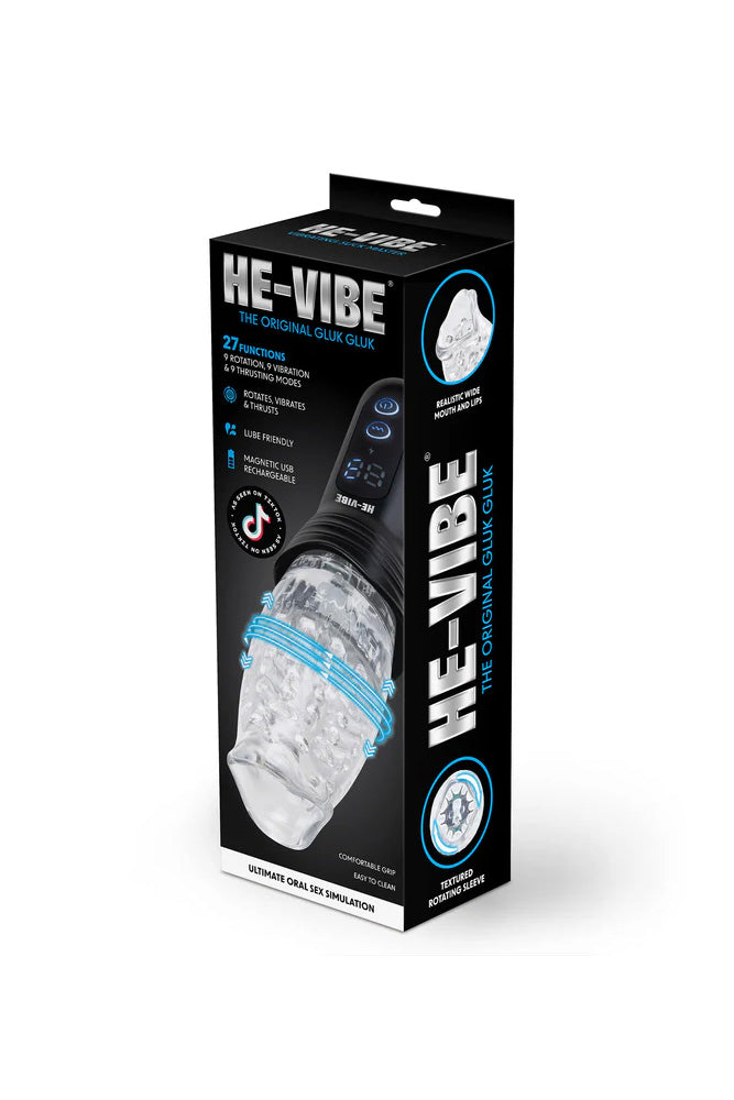 He-Vibe - The Original Gluk Gluk Rotating, Vibrating & Thrusting Masturbator - Stag Shop